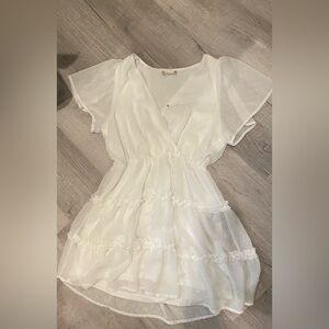 White Ruffled Dress